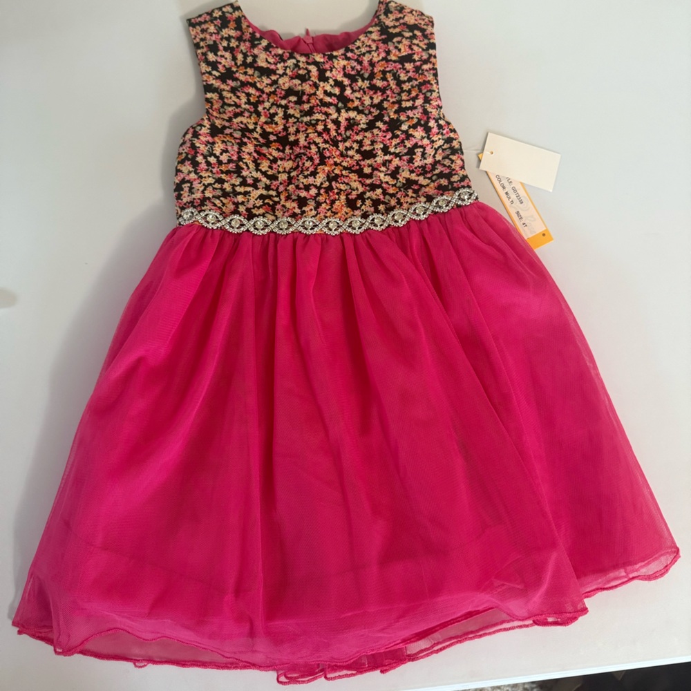 Floral Pink Sleeveless Dress